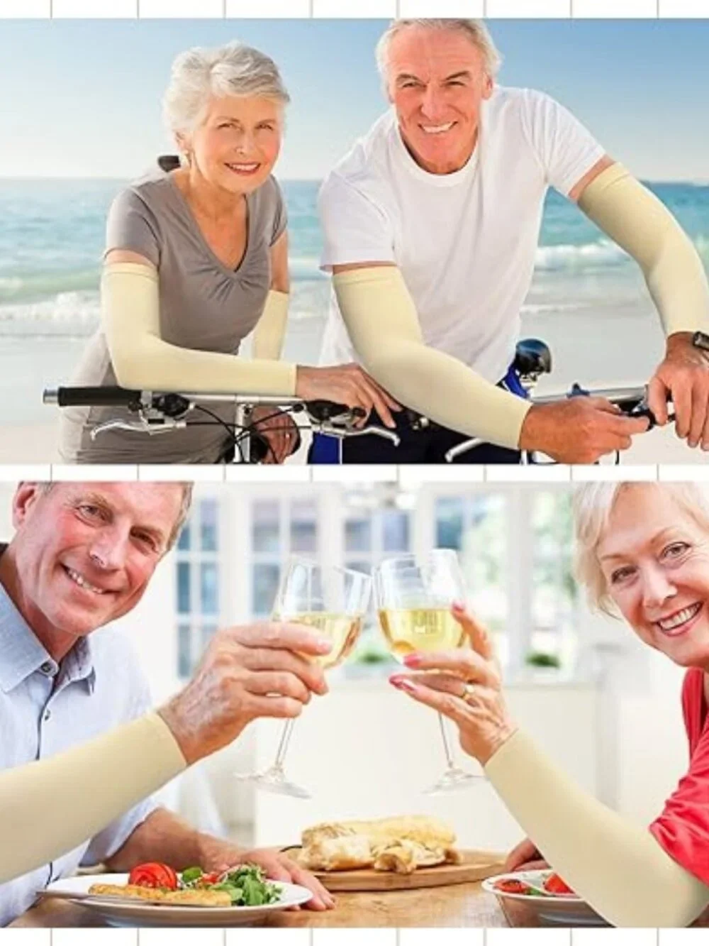 8 Pairs Protective Arm Sleeves for Thin Skin Bruise & Abrasion Protection